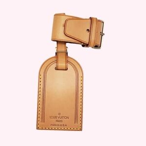 Louis Vuitton Brown Leather Luggage Tag